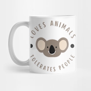 Loves Animals Tolerates People Mug